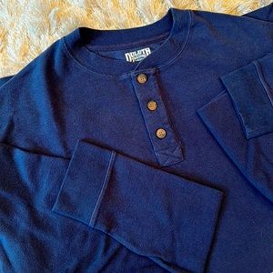 Duluth Trading Company long sleeve navy henley